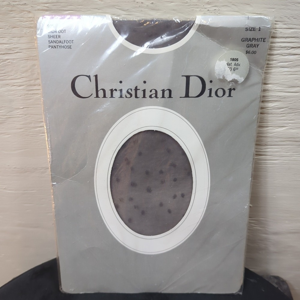Christian Dior Dot Sheer Pantyhose - Size 1‎  /Nylon / Made in USA